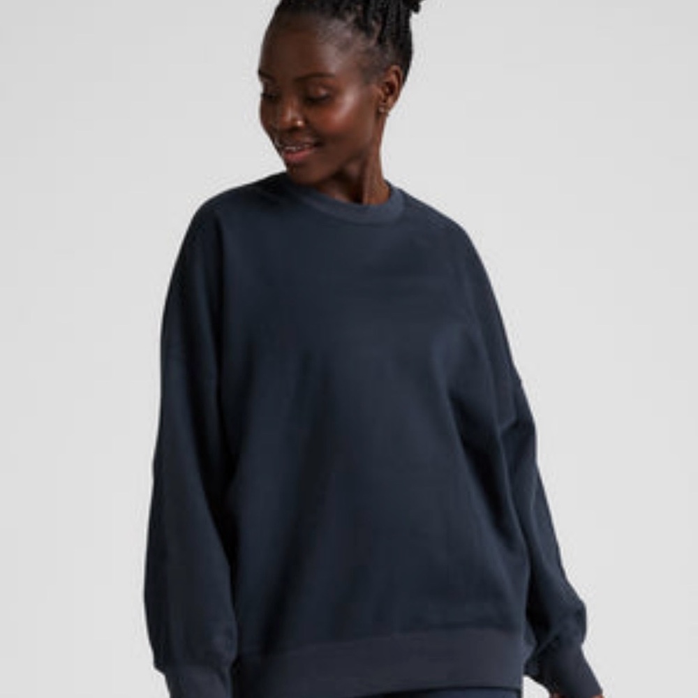 Beyond Yoga LuxeFleece Oversized Sweatshirt - Navy